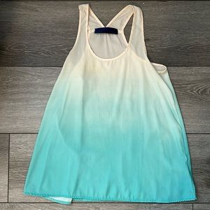 Ombré cream and sea foam racerback top
